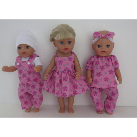 gift set roze bloem baby born little 36cm