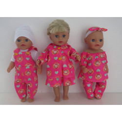 gift set hard roze aap baby born little 36cm