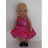 zonnejurk hard roze bloemen baby born little 36cm
