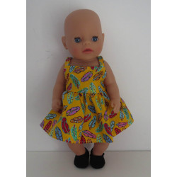 zonnejurk geel veren baby...