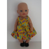 zonnejurk geel veren baby born little 36cm