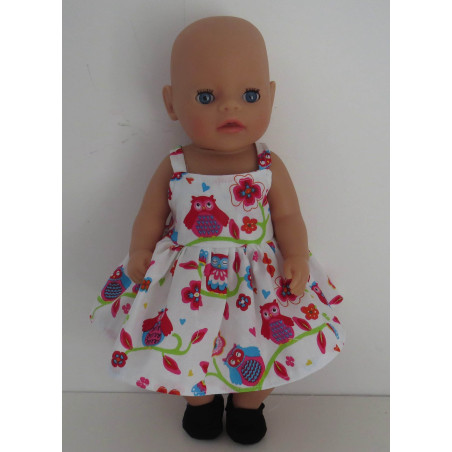 zonnejurk wit uil baby born little 36cm