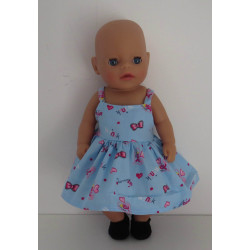 zonnejurk blauw strik baby...