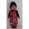tuinbroek setje rood piraat  baby born little 36cm