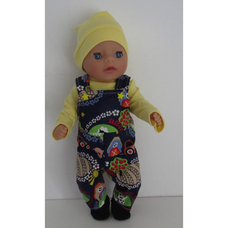 tuinbroek setje boer baby born little 36cm