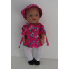bootsetje hard roze bloemen baby born little 36cm