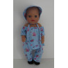 bootsetje blauw strikjes baby born little 36cm