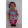 bootsetje blauw vlinders en bloemen baby born little 36cm