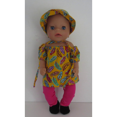 bootsetje geel veren baby born little 36cm