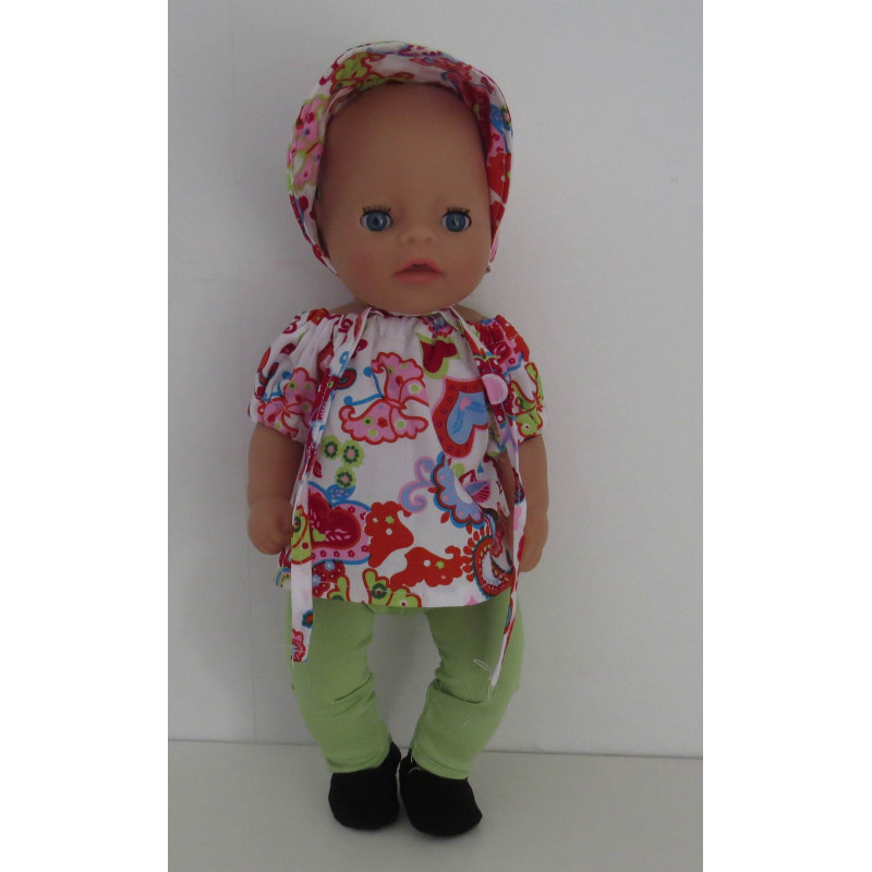 bootsetje wit vlinders en bloemen baby born little 36cm
