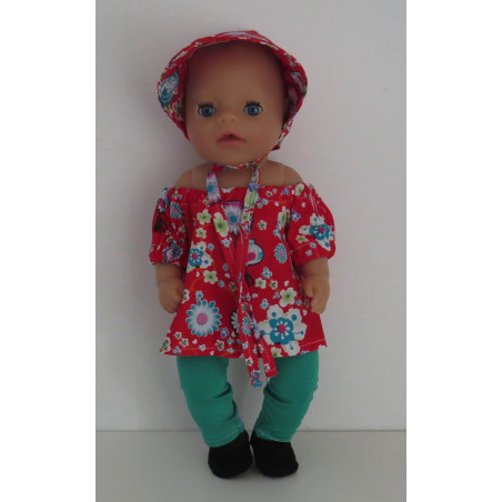 bootsetje rood baby born little 36cm