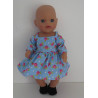 zomerse jurk blauw roosjes baby born little 36cm