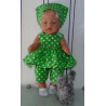 lente setje groen met polka dots baby born 43cm