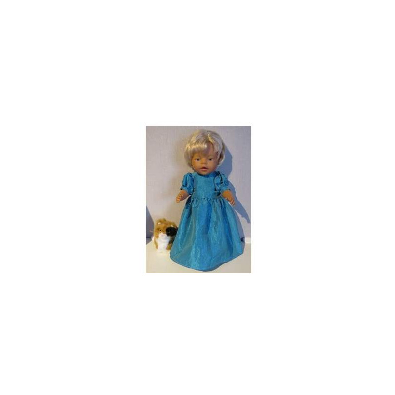 prinsessenjurk blauw baby born 43cm