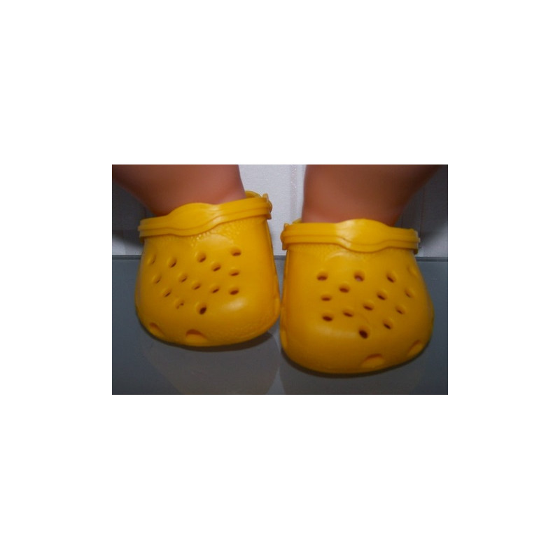 crocs geel baby born 43cm en american girl/sophia's 46cm