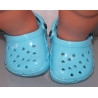 crocs licht blauw met hartjes baby born 43cm en american girl/sophia's 46cm