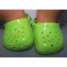 crocs groen met hartjes baby born 43cm en american girl/sophia's 46cm