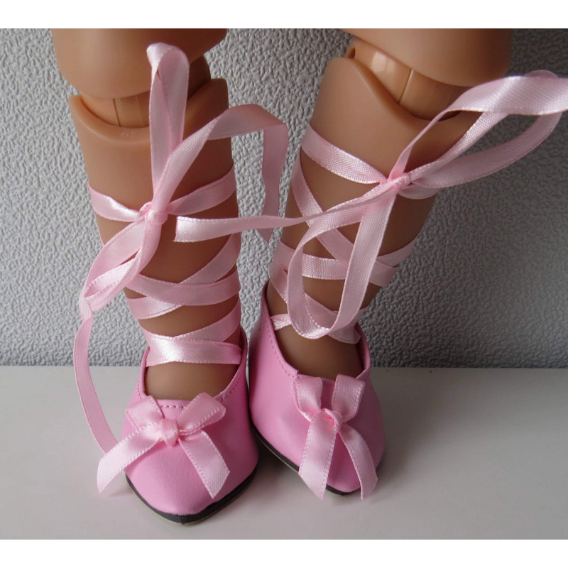 balletschoentjes roze baby born 43cm en american girl/sophia's 46cm