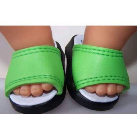 slippers groen baby born 43cm en american girl/sophia's 46cm