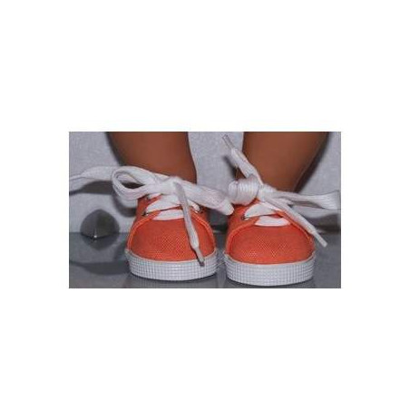zomer sneakers oranje  baby born 43cm en american girl/sophia's 46cm