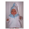 kraagjas wit met blauw baby born 43cm