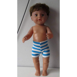 boxershort blauw gestreept  baby born 43cm