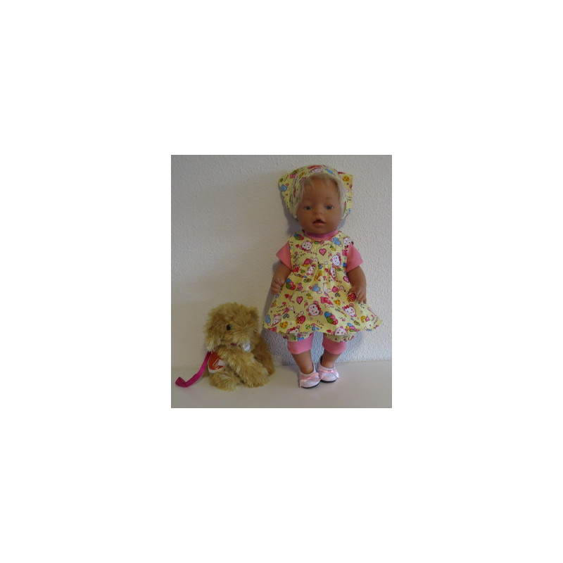 baby doll setje geel baby born 43cm