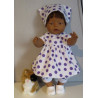 baby doll setje met polka dots paars baby born 43cm
