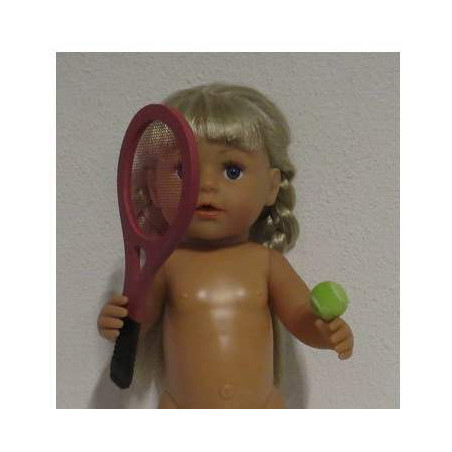tennis racket met bal