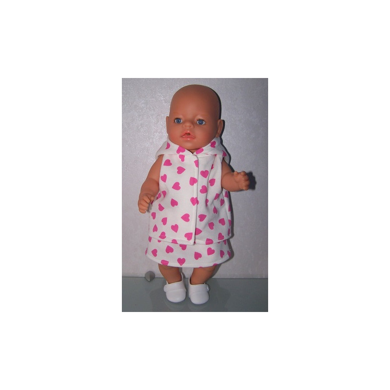 joggingspak roze hartjes baby born 43cm