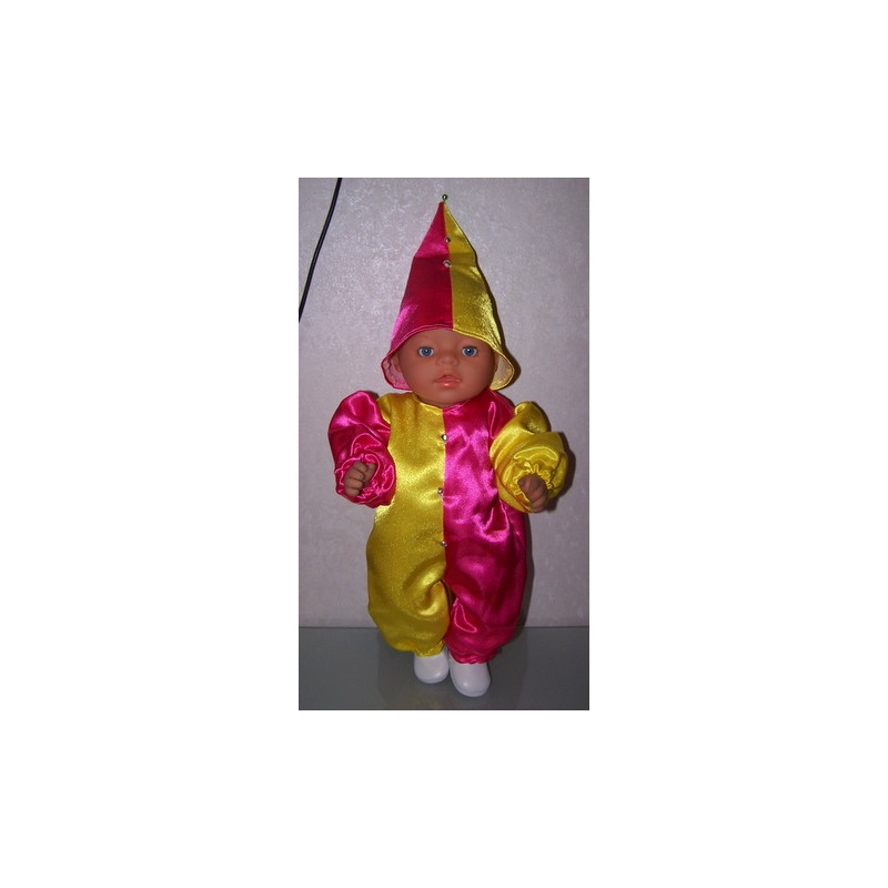 clownspak geel hard roze baby born 43cm