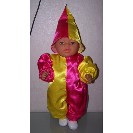 clownspak geel hard roze baby born 43cm