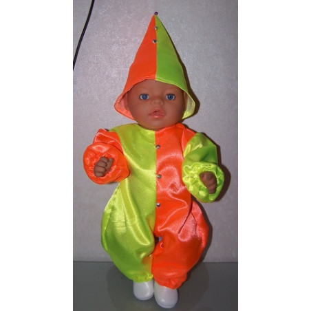 clownspak geel oranje baby born 43cm