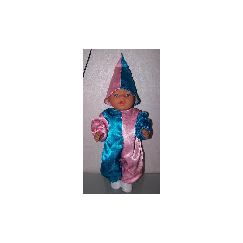 clownspak roze blauw baby born 43cm