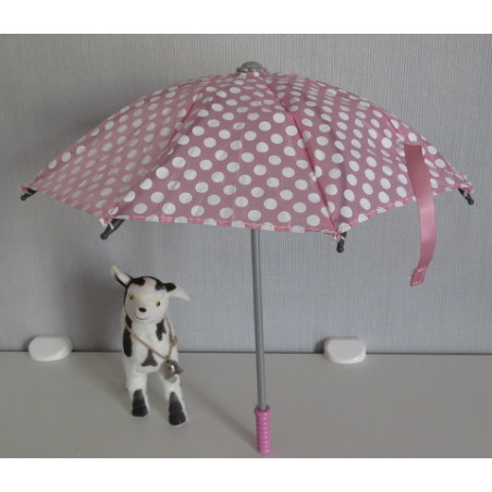 paraplu roze met polka dots