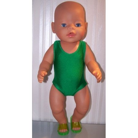 badpak groen glimmend baby born 43cm
