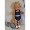 bikini donker blauw met omslagrokje baby born 43cm