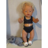 bikini zwart stippen met omslagrokje baby born 43cm