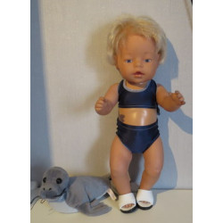 bikini blauw baby born 43cm