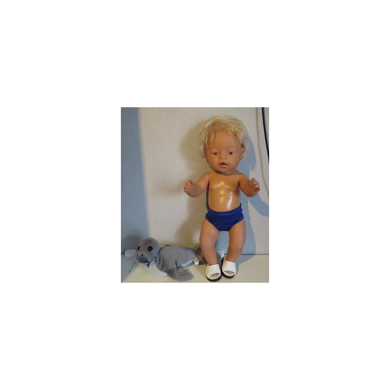 zwembroek blauw baby born 43cm