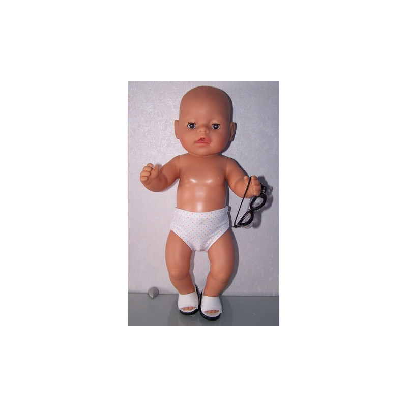zwembroek met gekleurde stippen baby born 43cm