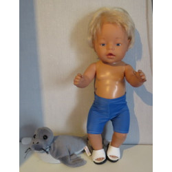 zwemboxer blauw  baby born...