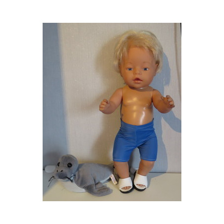zwemboxer blauw  baby born 43cm