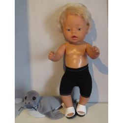 zwemboxer zwart  baby born 43cm
