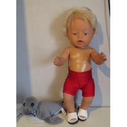 zwemboxer rood  baby born 43cm