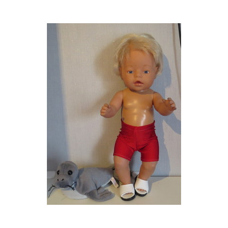 zwemboxer rood  baby born 43cm