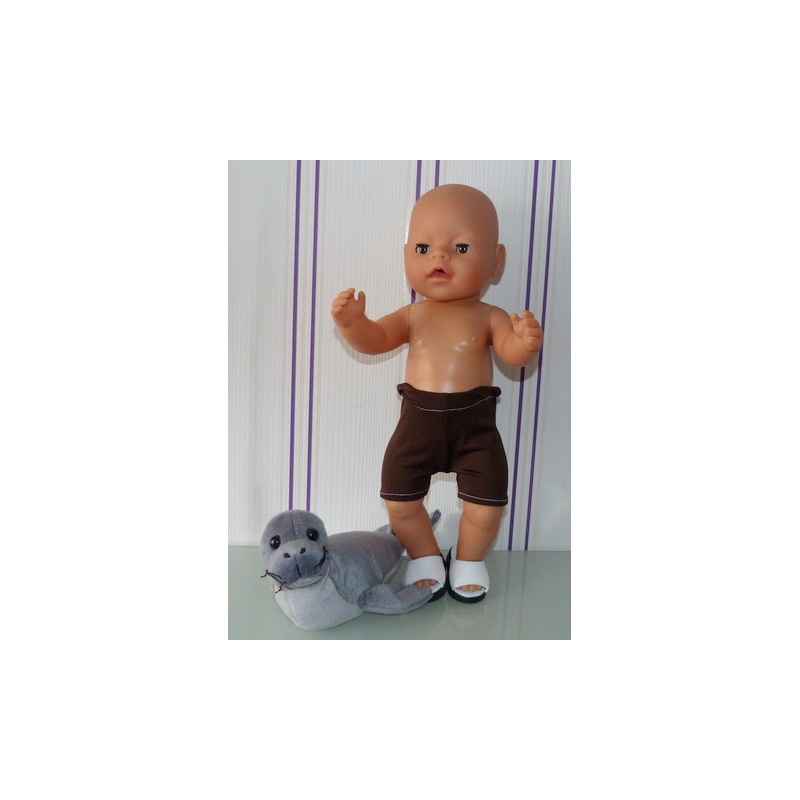 zwemboxer bruin  baby born 43cm