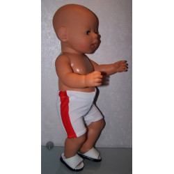 zwemboxer wit met rood baby...