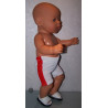 zwemboxer wit met rood baby born 43cm