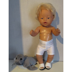 zwemboxer wit baby born 43cm